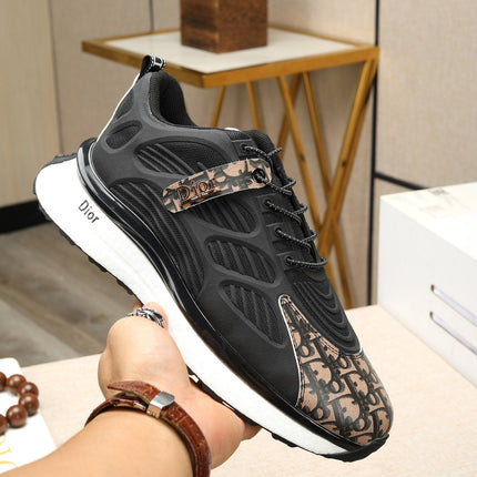 CD RUNNER SNEAKER BLACK AND DUSTY ROSE CALFSKIN