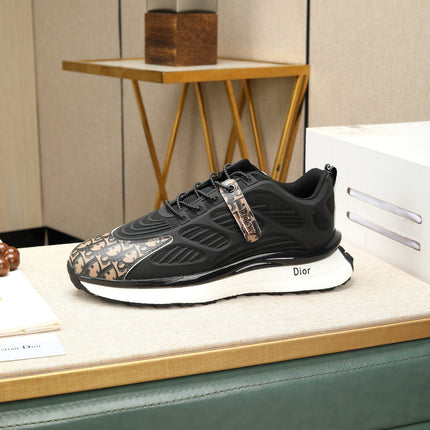 CD RUNNER SNEAKER BLACK AND DUSTY ROSE CALFSKIN