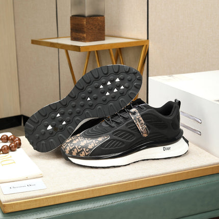 CD RUNNER SNEAKER BLACK AND DUSTY ROSE CALFSKIN