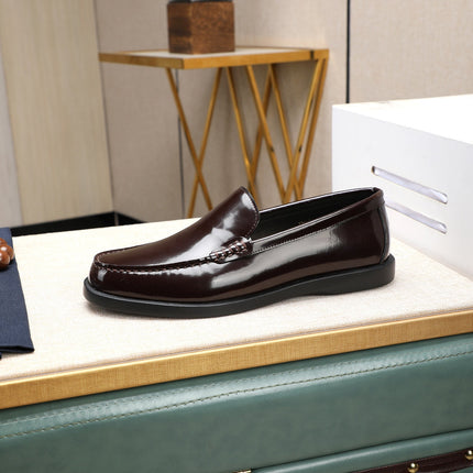CD RETRO SEWED LOAFER WINE POLISHED CALFSKIN