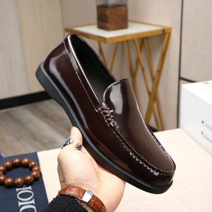 CD RETRO SEWED LOAFER WINE POLISHED CALFSKIN
