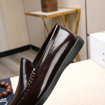 CD RETRO SEWED LOAFER WINE POLISHED CALFSKIN