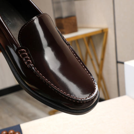 CD RETRO SEWED LOAFER WINE POLISHED CALFSKIN