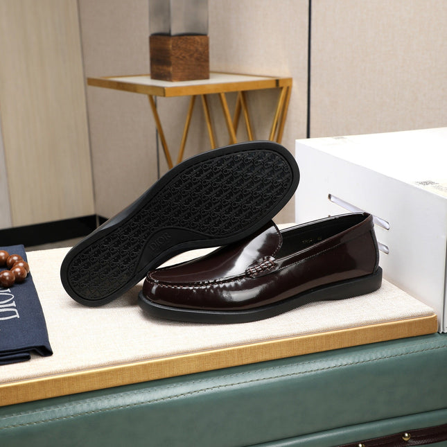 CD RETRO SEWED LOAFER WINE POLISHED CALFSKIN