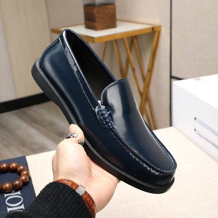 CD RETRO SEWED LOAFER NAVY POLISHED CALFSKIN