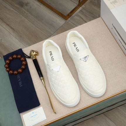 PRA LOAFER IN BEIGE CREAM EMBOSSED CALFSKIN