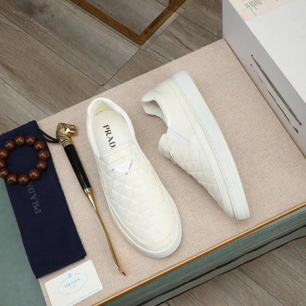 PRA LOAFER IN BEIGE CREAM EMBOSSED CALFSKIN