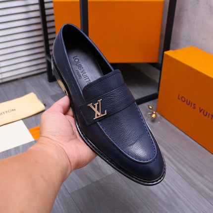 LV SAINT GERMAIN LOAFER BERRY BLUE GRAIN CALFSKIN