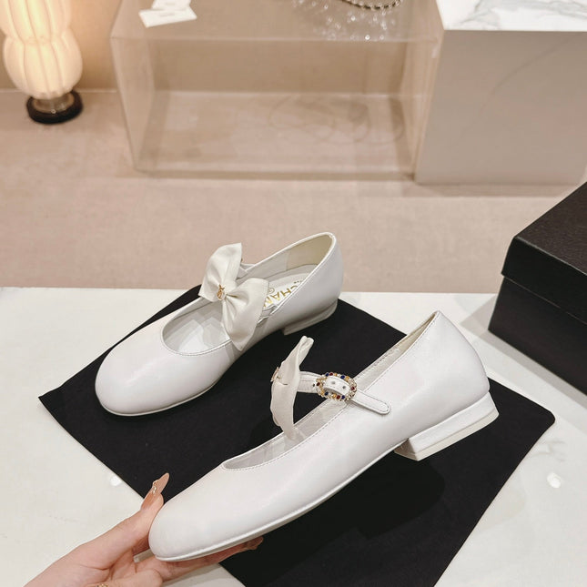 MARY JANE SHOES WHITE CALFSKIN
