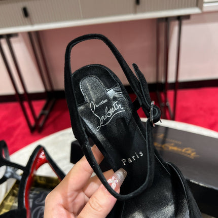 POINTED TOE HIGH HEELS 100MM IN BLACK SUEDE