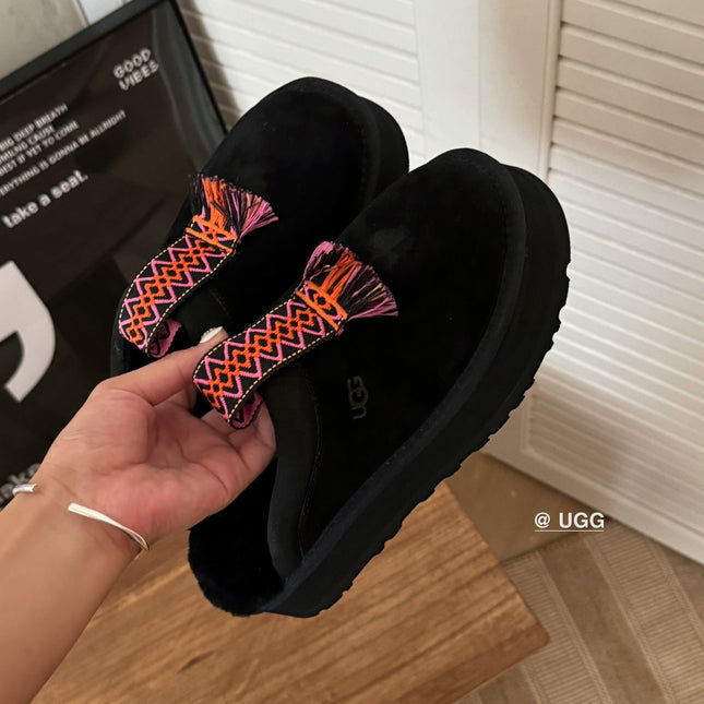 TAZZLE SLIPPER IN BLACK SUEDE