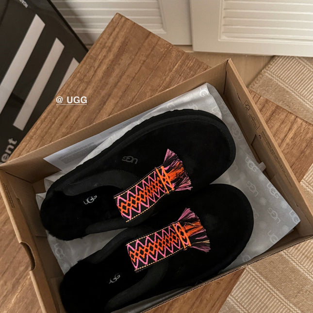 TAZZLE SLIPPER IN BLACK SUEDE