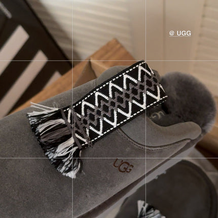 TAZZLE SLIPPER IN GRAPHITE GRAY SUEDE