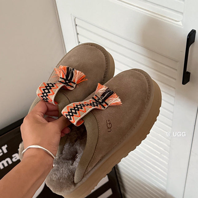 TAZZLE SLIPPER IN MEDIUM BROWN SUEDE