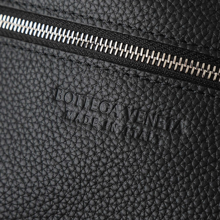 BOTTEGA VENETA 25S DIAGO 22 IN BLACK CALFSKIN SILVER HARDWARE
