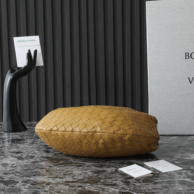 BOTTEGA VENETA 25S MINI JODIE 36 IN WARM BRONZE CALFSKIN GOLD HARDWARE