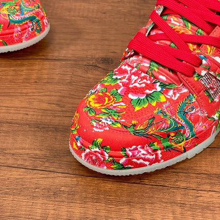 LV TRAINER RED PATTERN MONOGRAM CALFSKIN