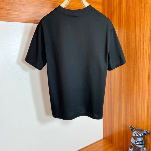 LV T-SHIRT IN BLACK PURE COTTON COLORFUL LOGO 238924