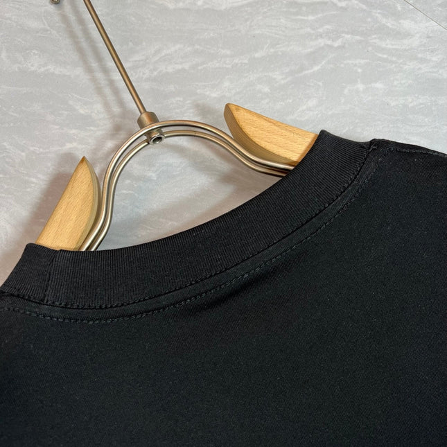 LV T-SHIRT IN BLACK PURE COTTON COLORFUL LOGO 238924