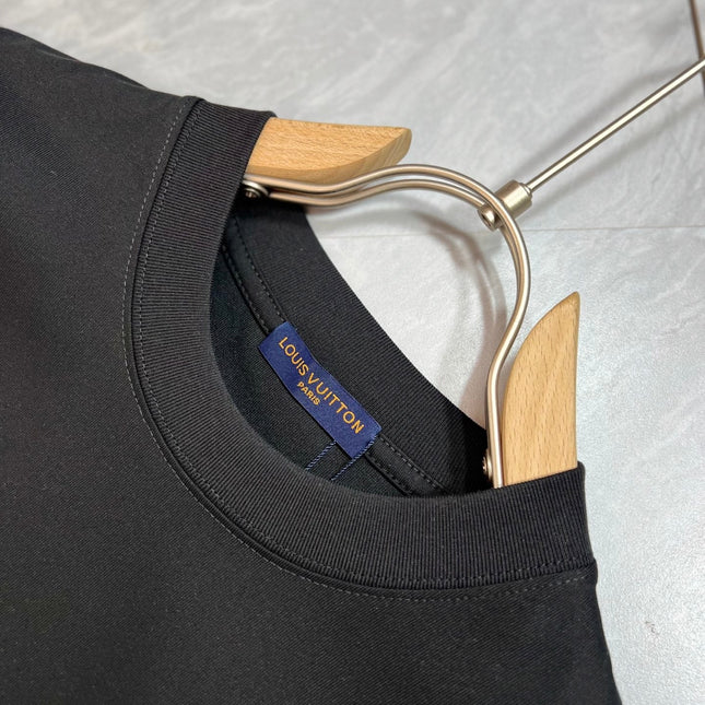 LV T-SHIRT IN BLACK PURE COTTON 238922