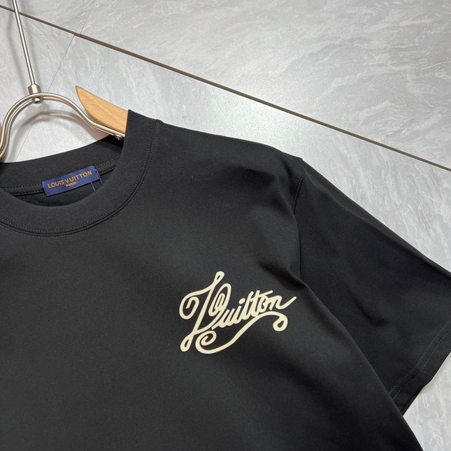 LV T-SHIRT IN BLACK PURE COTTON 238922