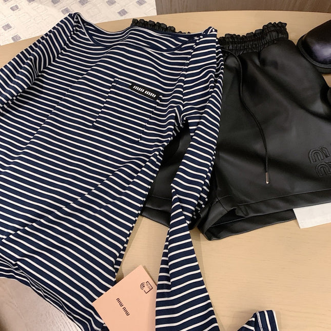 MIUMIU T-SHIRT AND SHORTS SET STYLE 448