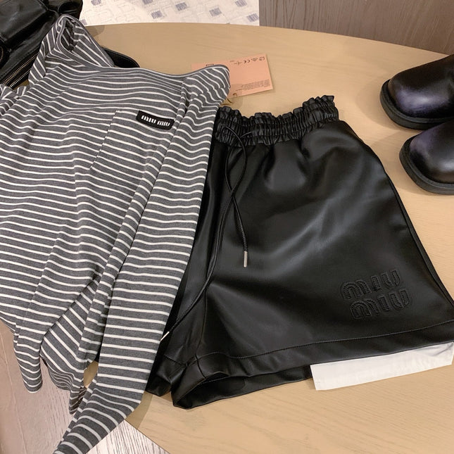 MIUMIU T-SHIRT AND SHORTS SET STYLE 447