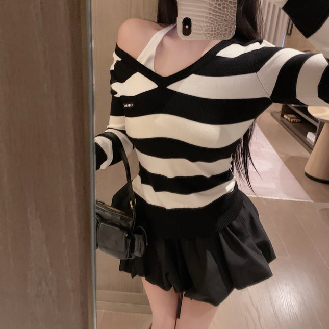MIUMIU TOP AND SKIRT SET STYLE 444