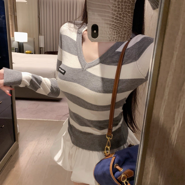 MIUMIU TOP AND SKIRT SET STYLE 443