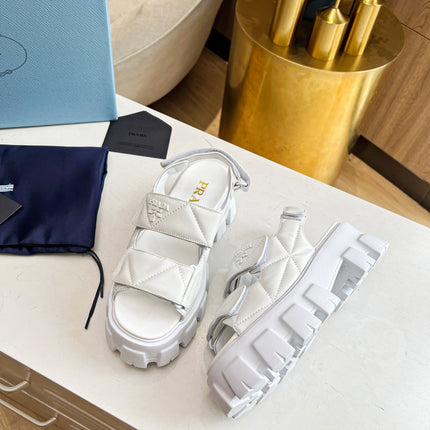 PRA MONOLITH NAPPA SANDALS WHITE LAMBSKIN