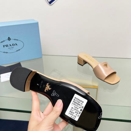 PRA EMBROIDERED SLIDES 40 TUSCAN CALFSKIN