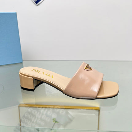 PRA EMBROIDERED SLIDES 40 TUSCAN CALFSKIN