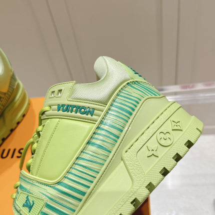 LV TRAINER MAXI LV X PARK SEO-BO IN PEAR GREEN CALFSKIN