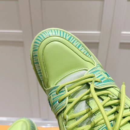 LV TRAINER MAXI LV X PARK SEO-BO IN PEAR GREEN CALFSKIN