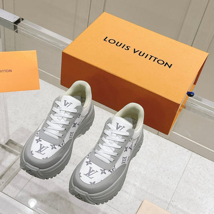 RUN AWAY SNEAKER IN DOVE GRAY MIX WHITE CALFSKIN