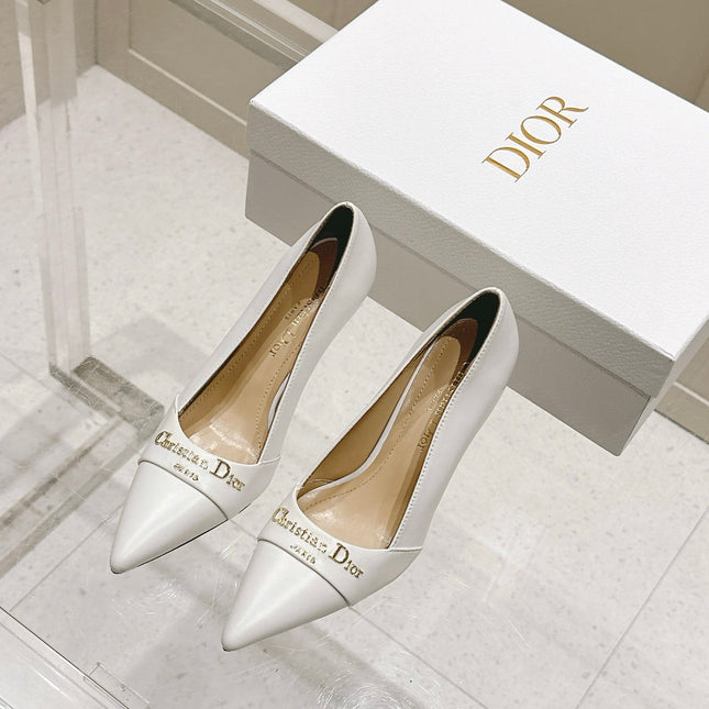MY DD 25S POINTED TOE PUMP 50MM IN WHITE CALFSKIN