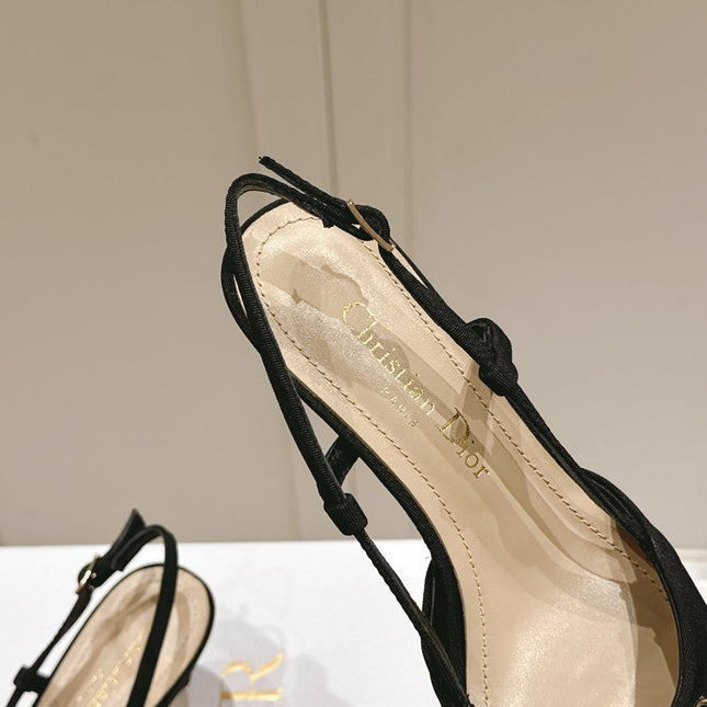 MY DD 25S SLINGBACK PUMP 50MM IN BLACK FABRIC