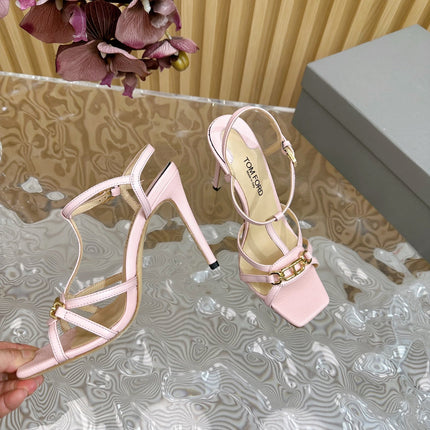 WHITNEY 10 CM SANDAL IN LIGHT PINK CALFSKIN