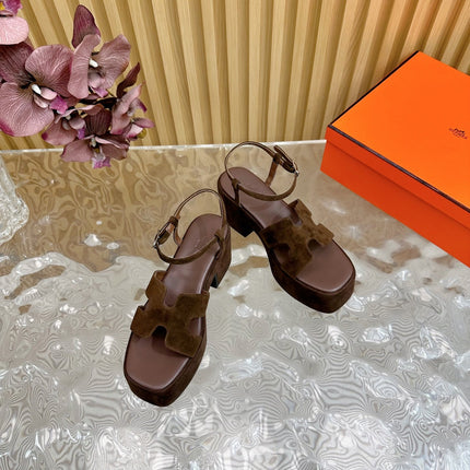 JAM 30 SANDAL IN CHOCOLATE BROWN VELVET