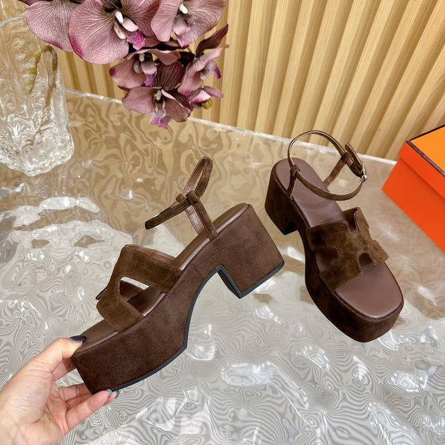 JAM 30 SANDAL IN CHOCOLATE BROWN VELVET