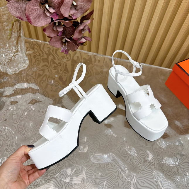JAM 30 SANDAL IN WHITE CALFSKIN