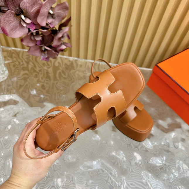 JAM 30 SANDAL IN BRONZE BROWN CALFSKIN