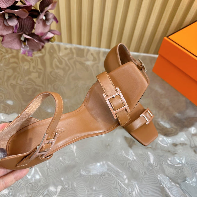 JULY SANDAL 105 MM IN BRONZE BROWN CALFSKIN