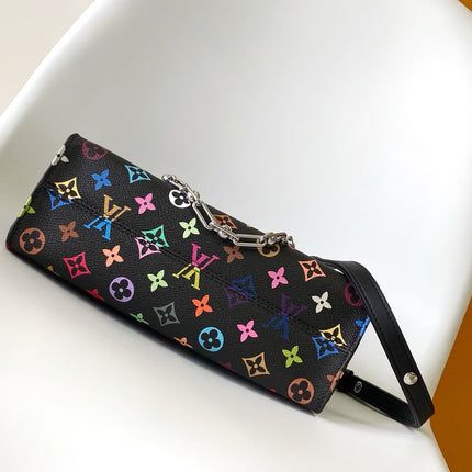 ONTHEGO EAST WEST BAG 25 IN COLORFUL MONOGRAM PATTERN CANVAS