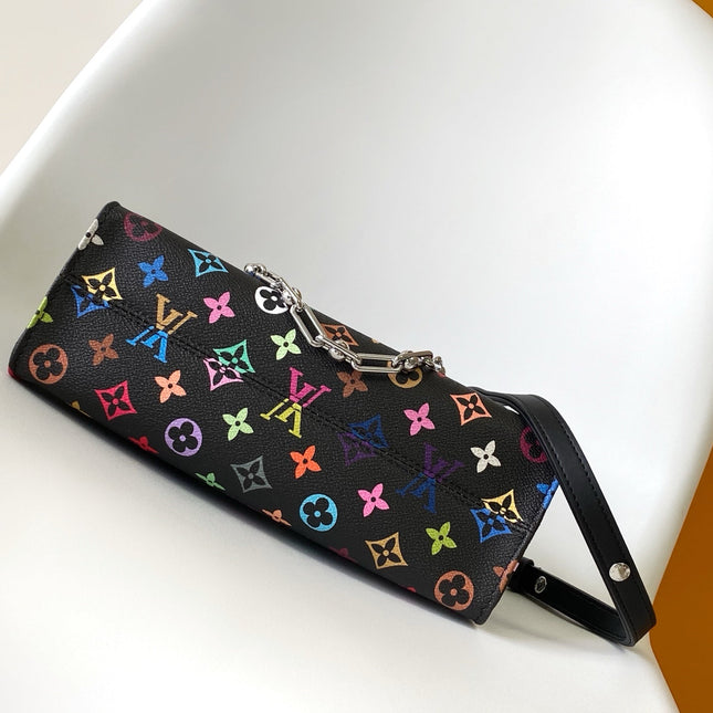 ONTHEGO EAST WEST BAG 25 IN COLORFUL MONOGRAM PATTERN CANVAS