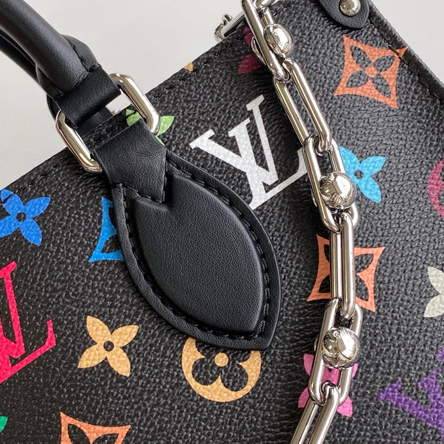 ONTHEGO EAST WEST BAG 25 IN COLORFUL MONOGRAM PATTERN CANVAS