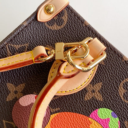 PANDA ONTHEGO BAG 18 IN BROWN MONOGRAM COATED CANVAS