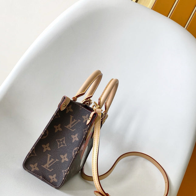 PANDA ONTHEGO BAG 18 IN BROWN MONOGRAM COATED CANVAS