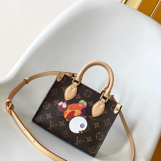 PANDA ONTHEGO BAG 18 IN BROWN MONOGRAM COATED CANVAS