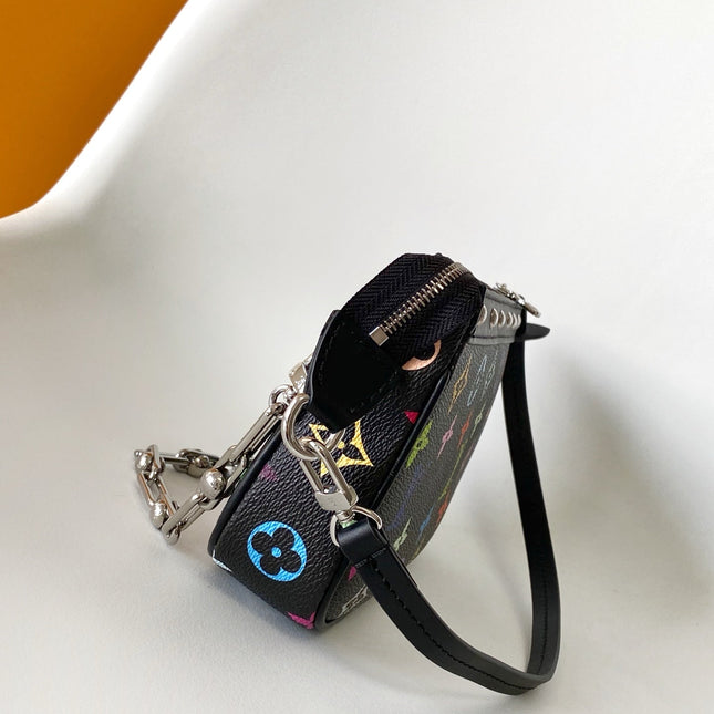 POCHETTE ACCESSOIRES 22 BAG IN MULTICOLOR MONOGRAM CANVAS AND COWHIDE